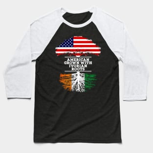 American Grown With Ivorian Roots - Gift for Ivorian From Ivory Coast Baseball T-Shirt